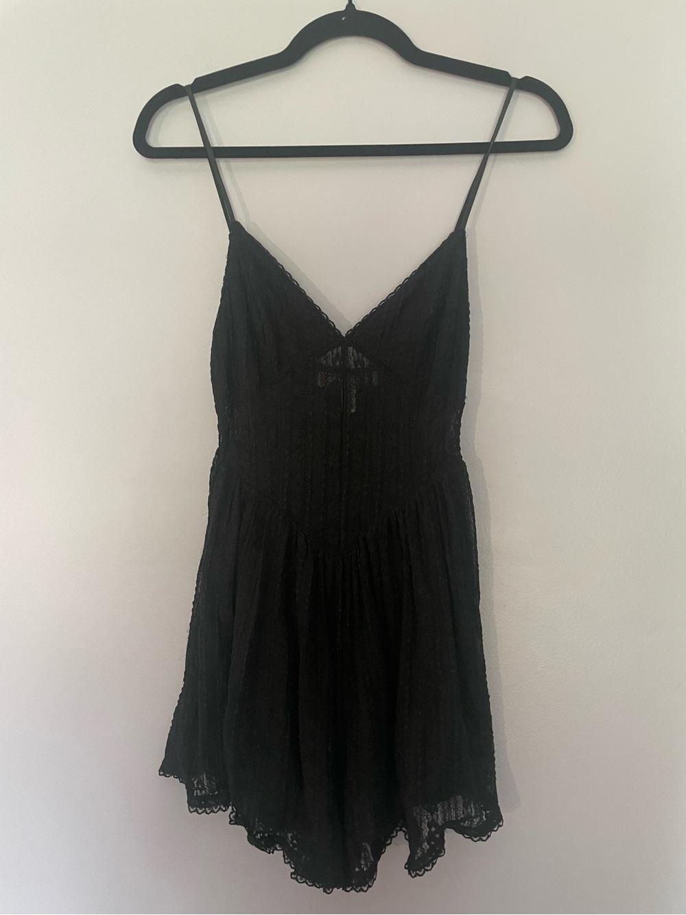 Urban Outfitters Black Lace Babydoll Romper size M